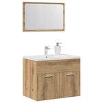 vidaXL Ensemble de meubles salle de bain 2 Pièces bois d'ingénierie