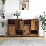 vidaXL Buffets 2 Pièces Bois ancien 120 x 35 x 70 cm Bois d'ingénierie