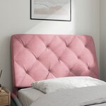 vidaXL Coussin de tête de lit rose 90 cm velours