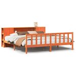 vidaXL Lit bibliothèque sans matelas cire marron 180x200cm bois massif