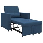 vidaXL Canapé Lit Simple Bleu 90 x 165 x 87 cm tissu