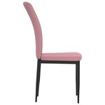 vidaXL Chaises à manger lot de 4 Rose Velours