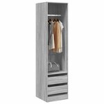 vidaXL Armoire avec tiroirs Sonoma gris 50x50x200 cm Bois d'ingénierie