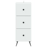 vidaXL Armoire à tiroirs Blanc 33 x 34 5 x 90 cm Bois d'ingénierie