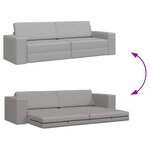 vidaXL Canapé Lit au Sol 2-en-1 Gris Nuage 245x150x60 5 cm Tissu