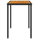 vidaXL Table de jardin avec dessus en bois d'acacia noir 115x54x74 cm