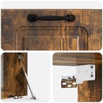 vidaXL Meuble TV mural Chêne fumé 59 5 x 41 x 30 cm Bois d'ingénierie