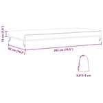 vidaXL Housse de Table 202 x 92 x 15 cm tissu Rectangulaire Noir