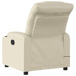 vidaXL Fauteuil de massage inclinable électrique crème similicuir