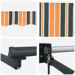 Store rétractable manuel vidaXL Vert et Jaune 300x250 cm