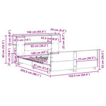 vidaXL Cadre de lit sans matelas cire marron 160x200cm bois pin massif