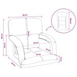 vidaXL Chaise de sol réglable avec accoudoir Bordeaux