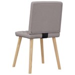 vidaXL Chaises à manger lot de 6 taupe tissu