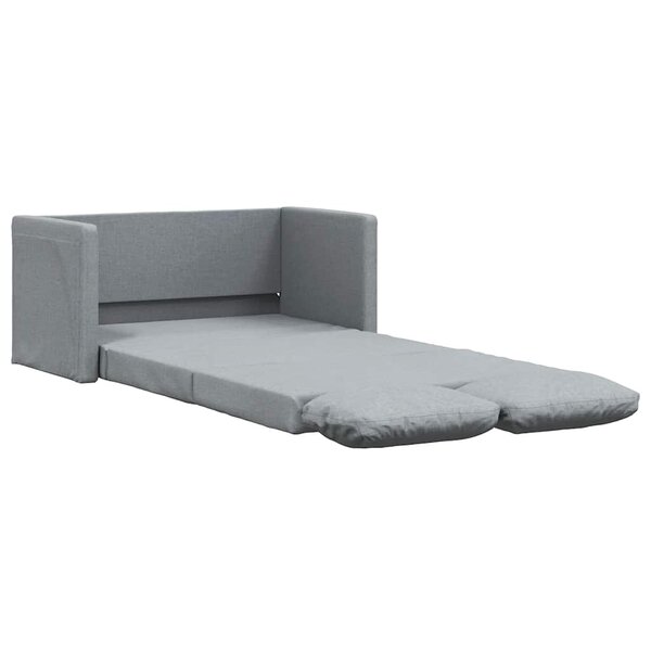 vidaXL Canapé-lit 2 en 1 gris clair 112x174x55 cm tissu