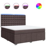 vidaXL Sommier à lattes de lit avec matelas Marron foncé 180x200 cm