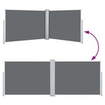 vidaXL Auvent latéral rétractable Anthracite 120 x 1000 cm