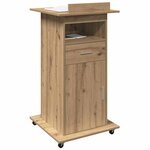 vidaXL Podium chêne artisanal 55 x 55 x 107 cm Bois d'ingénierie