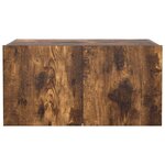 vidaXL Meuble TV mural avec lumières LED chêne fumé 60x35x31 cm