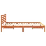 vidaXL Cadre de lit Marron cire 140 x 220 cm Bois massif en pin