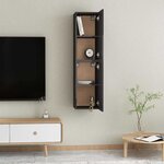 vidaXL Meubles TV 2 Pièces Gris brillant 30 5x30x60 cm Bois d’ingénierie