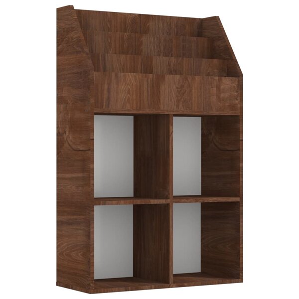 vidaXL Porte-revue pour enfants Chêne marron 71x30x114 cm