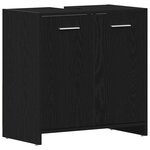 vidaXL Armoire lavabo de salle de bain chêne noir 60x33x60 cm