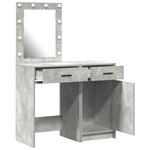 vidaXL Table de Toilette 2 Pièces Gris 50 x 41 x 135 cm Bois d'ingénierie