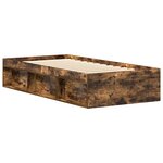 vidaXL Cadre de lit sans matelas chêne fumé 75x190 cm