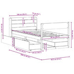 vidaXL Cadre de lit sans matelas 90x190 cm bois de pin massif