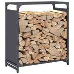 vidaXL Portant de bois chauffage anthracite 60x28x65 cm
