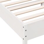 vidaXL Cadre de lit sans matelas blanc 75x190 cm bois de pin massif