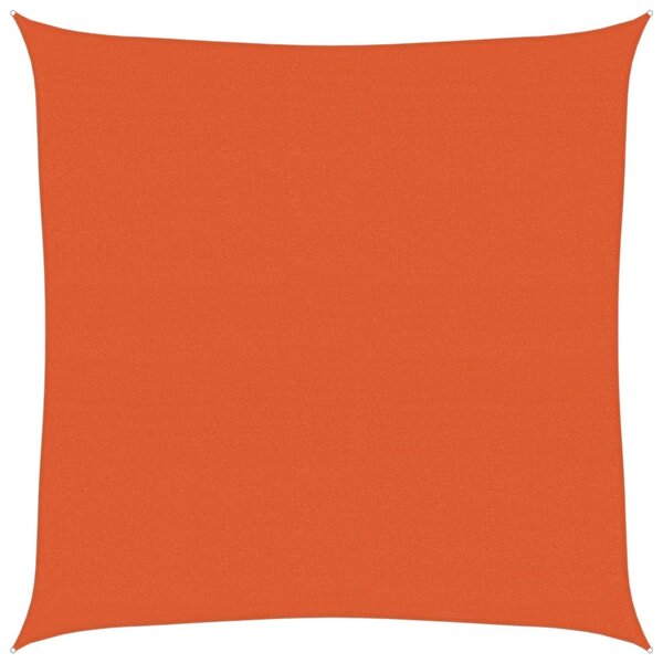 vidaXL Voile d'ombrage 160 g/m² carré orange 7x7 m PEHD