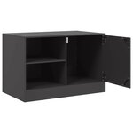 vidaXL Meubles TV 2 Pièces noir 67x39x44 cm acier