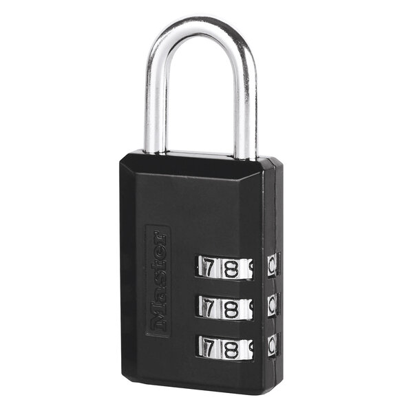 Cadenas à Combinaison avec Corp en Zinc Noir 7 4 x 3 x 1 2 cm