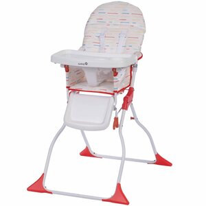 Safety 1st chaise haute pliante keeny red lines blanc 2766260000