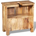 vidaXL Meuble toilette+miroir et 2 armoires latérales Bois de manguier