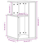 vidaXL Table d'appoint noir 35x35x60 cm bois d'ingénierie