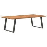 vidaXL Table à manger et bord naturel bois massif chêne rectangulaire