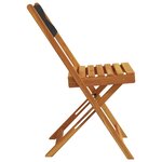 vidaXL Chaises de bistrot lot de 2 noir bois d'acacia et corde