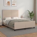 vidaXL Cadre de lit avec tête de lit Cappuccino 140x200 cm Similicuir