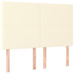 vidaXL Sommier à lattes de lit avec matelas Crème 140x190cm Similicuir