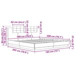 vidaXL Cadre de lit avec tête de lit Chêne artisanal 180 x 200 cm