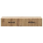 vidaXL Table d'appoint murale Chêne artisanal 87 5 x 34 5 x 17 cm