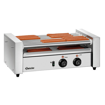 Grill pour saucisses hot dog à rouleaux - bartscher -  - acier inoxydable 600x320x230mm