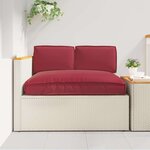 vidaXL Set de coussins de palette 3 Pièces Bordeaux 120 x 80 x 12 cm