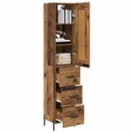 vidaXL Haut Armoire Bois Ancien 34 5 x 34 x 180 cm Bois d'ingénierie