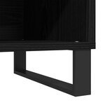 Meuble de rangement vidaXL noir en chêne 84 5x38x48 cm en bois d'ingénierie
