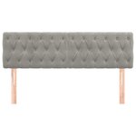 vidaXL Têtes de lit 2 Pièces Gris clair 72x7x78/88 cm Velours
