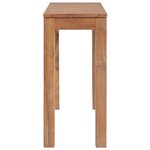 vidaXL Table console Bois de teck et finition naturelle 110 x 35 x 76 cm