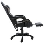 vidaXL Fauteuil de jeux vidéo repose-pied Noir/camouflage Similicuir